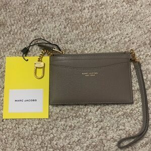 NWT Marc JacobsLeather Wallet/Key Chain/Card Holder Grey